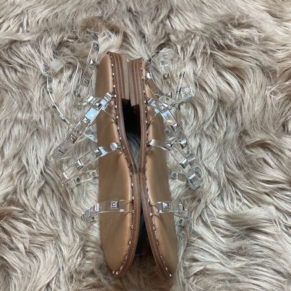 Dream Pairs CLEAR/RHINESTONE Studded Gladiator Strappy Flat Ankle Strap Sandal - Picture 4 of 14